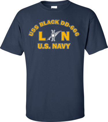 USS BLACK DD-666 Rate LN Legalman T-Shirt
