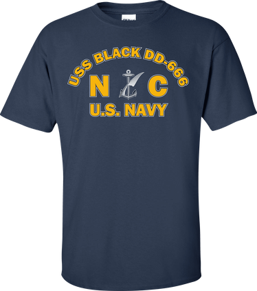 USS BLACK DD-666 Rate NC Counselor T-Shirt