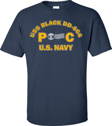 USS BLACK DD-666 Rate PC Postal Clerk T-Shirt