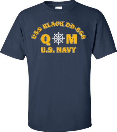 USS BLACK DD-666 Rate QM Quartermaster T-Shirt