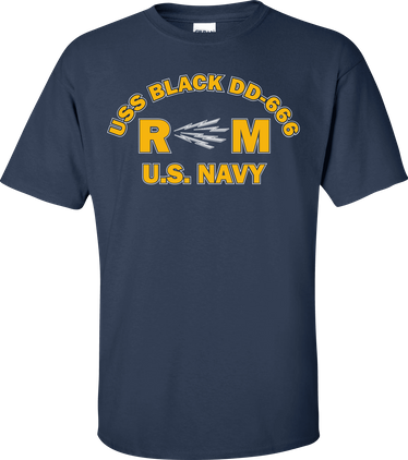 USS BLACK DD-666 Rate RM Radioman T-Shirt