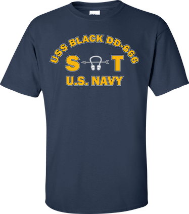 USS BLACK DD-666 Rate ST Sonar Technician T-Shirt