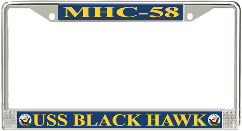 USS Black Hawk MHC-58 License Plate Frame