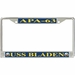 USS Bladen APA-63 License Plate Frame