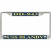 USS Blandy DD-943 License Plate Frame