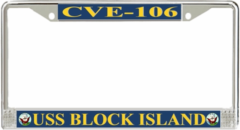 USS Block Island CVE-106 License Plate Frame