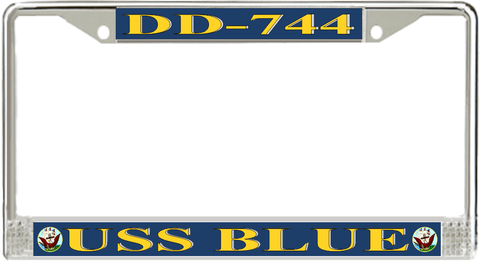 USS Blue DD-744 License Plate Frame