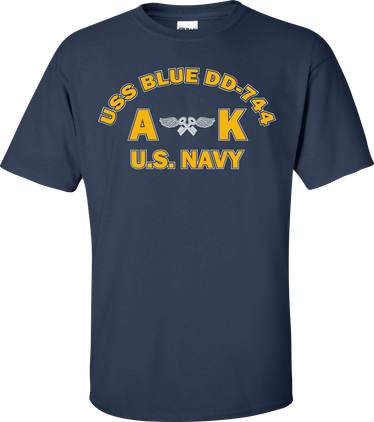 USS BLUE DD-744 Rate AK Aviation Storekeeper T-Shirt