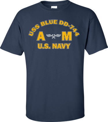 USS BLUE DD-744 Rate AM Aviation Structural Mechanic T-Shirt