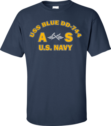 USS BLUE DD-744 Rate AS Aviation Support Equipment Technician T-Shirt
