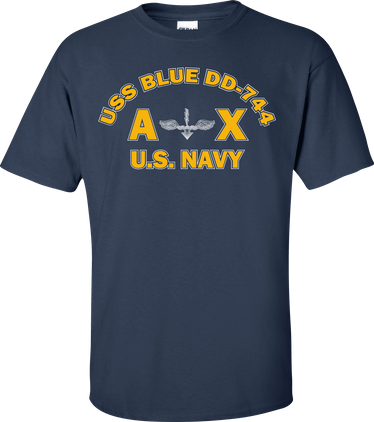 USS BLUE DD-744 Rate AX Antisubmarine Warfare Technician T-Shirt