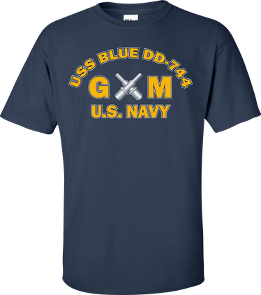 USS BLUE DD-744 Rate GM Gunners Mate T-Shirt