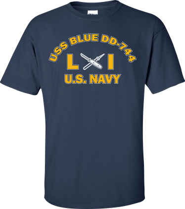 USS BLUE DD-744 Rate LI Lithographer T-Shirt