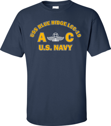 USS BLUE RIDGE LCC-19 Rate AC Air Traffic Controller T-Shirt