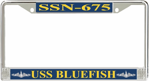 USS Bluefish SSN-675 License Plate Frame