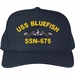 USS Bluefish SSN-675 with Blue Water Dolphins Custom Embroidered Cap