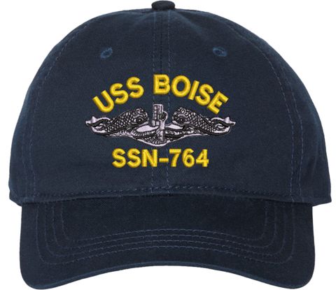 USS Boise SSN-764 with Dolphins Unstructured Dad Cap