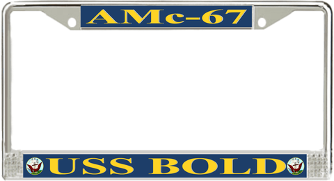 USS Bold AMc-67 License Plate Frame