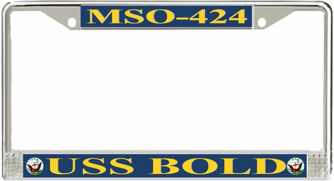 USS Bold MSO-424 License Plate Frame