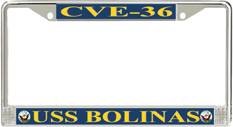 USS Bolinas CVE-36 License Plate Frame