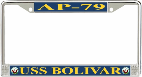 USS Bolivar AP-79 License Plate Frame