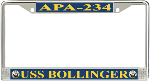 USS Bollinger APA-234 License Plate Frame