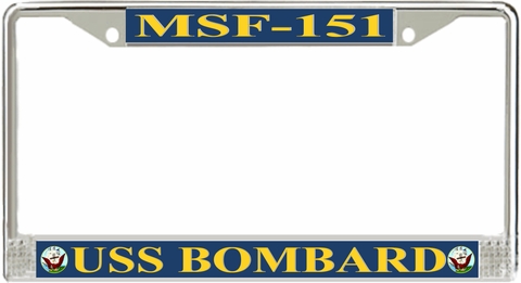 USS Bombard MSF-151 License Plate Frame