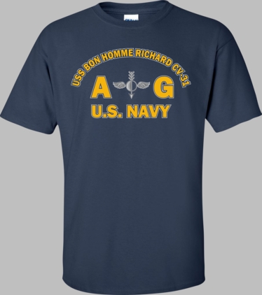 USS BON HOMME RICHARD CV-31 Rate AG Aerographers Mate T-Shirt