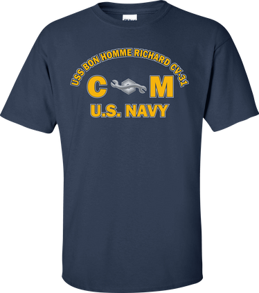 USS BON HOMME RICHARD CV-31 Rate CM Construction Mechanic T-Shirt