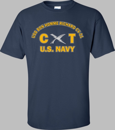 USS BON HOMME RICHARD CV-31 Rate CT Cryptologic Technician T-Shirt