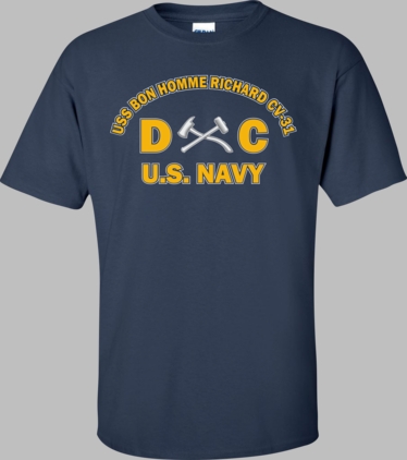 USS BON HOMME RICHARD CV-31 Rate DC Damage Controlman T-Shirt