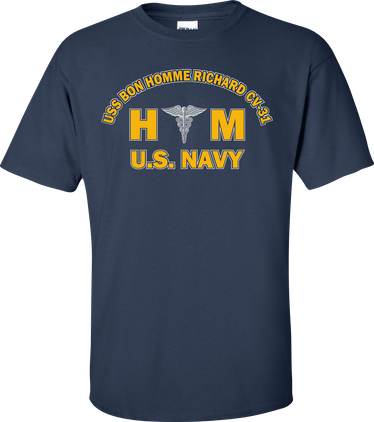 USS BON HOMME RICHARD CV-31 Rate HM Hospital Corpsman T-Shirt