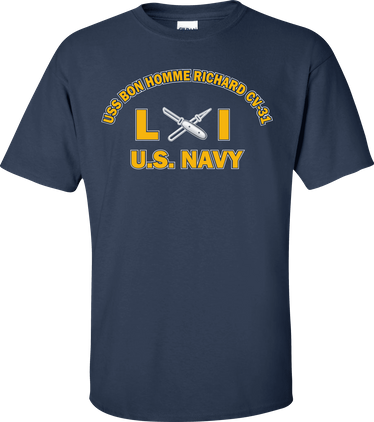 USS BON HOMME RICHARD CV-31 Rate LI Lithographer T-Shirt