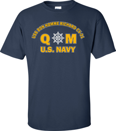 USS BON HOMME RICHARD CV-31 Rate QM Quartermaster T-Shirt
