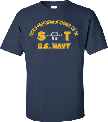 USS BON HOMME RICHARD CV-31 Rate ST Sonar Technician T-Shirt