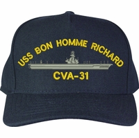 Eagle Crest USS Bon Homme Richard CV-31 Official US Navy Ball Cap – Made In USA