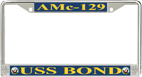 USS Bond AMc-129 License Plate Frame