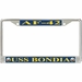 USS Bondia AF-42 License Plate Frame