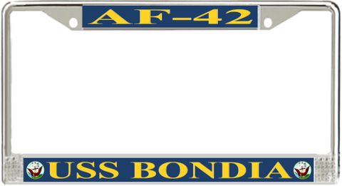 USS Bondia AF-42 License Plate Frame