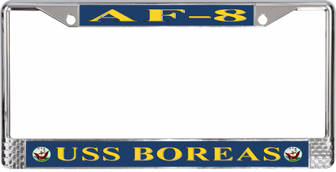 USS Boreas AF-8 License Plate Frame
