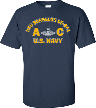 USS BORDELON DD-881 Rate AC Air Traffic Controller T-Shirt