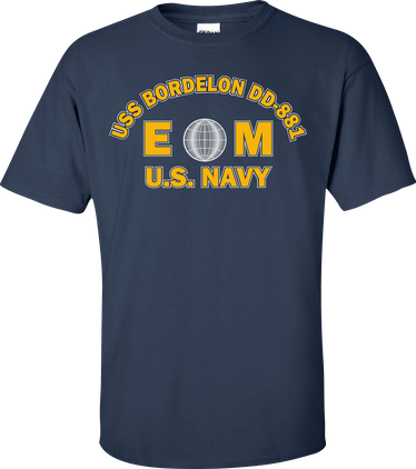 USS BORDELON DD-881 Rate EM Electricians Mate T-Shirt