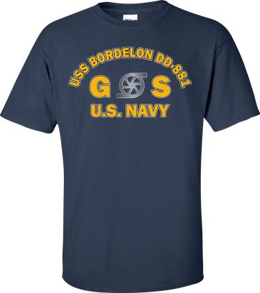 USS BORDELON DD-881 Rate GS Gas Turbine System Technician T-Shirt