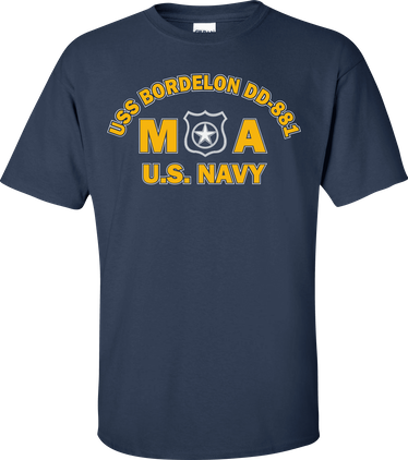 USS BORDELON DD-881 Rate MA Master At Arms T-Shirt