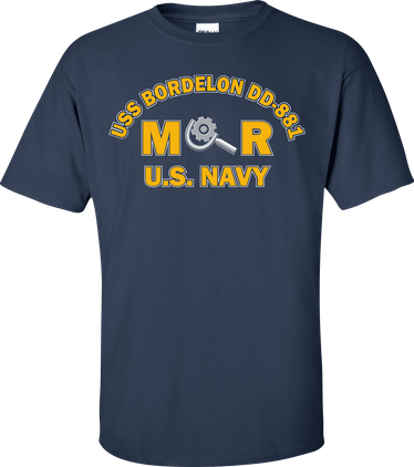 USS BORDELON DD-881 Rate MR Machinery Repairman T-Shirt