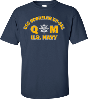 USS BORDELON DD-881 Rate QM Quartermaster T-Shirt
