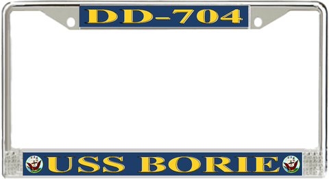 USS Borie DD-704 License Plate Frame