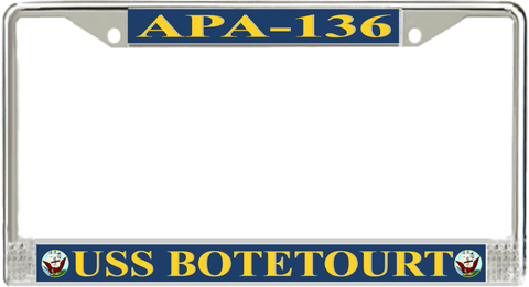 USS Botetourt APA-136 License Plate Frame