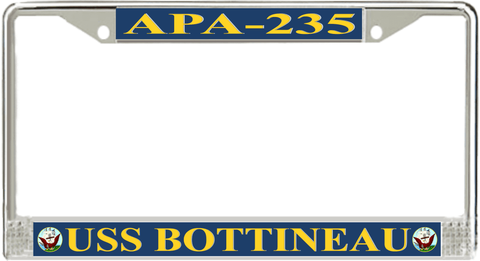 USS Bottineau APA-235 License Plate Frame