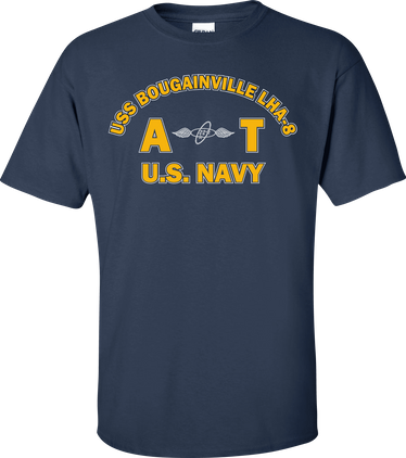 USS BOUGAINVILLE LHA-8 Rate AT Aviation Electronics Technician T-Shirt
